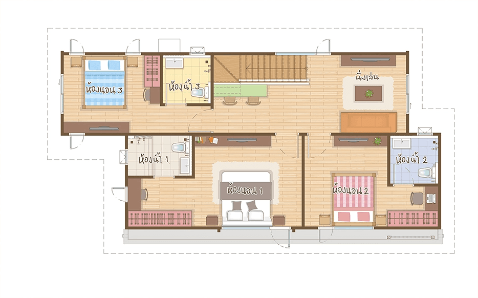 แปลนชั้น 2 บ้านเดี่ยวอณาสิริ สรงประภา